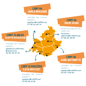 Contacts Egalipro en région - CIDFF PACA