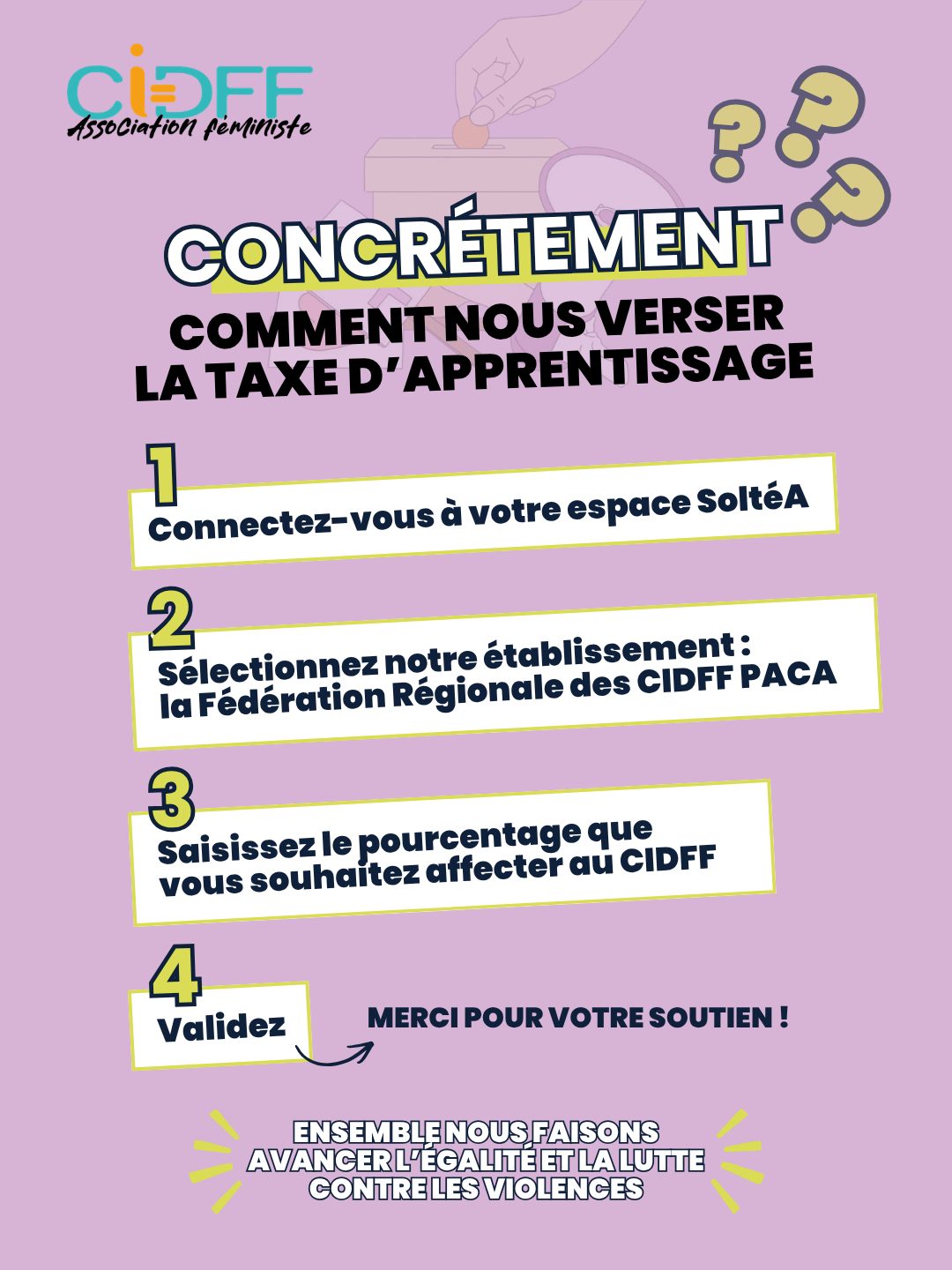 Taxe apprentissage CIDFF PACA